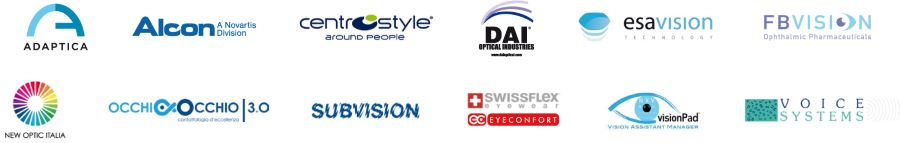 Sponsor: Adaptica, Alcon Italia, Centrostyle, DAI Optical Industries, Esavision Technology, FBVision, New Optic Italia, Occhio x Occhio, Subvision, Swissflex eyewear eyeconfort, VisionPad, Voice Systems.